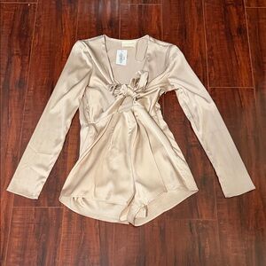 Vestique Satin Cream Romper